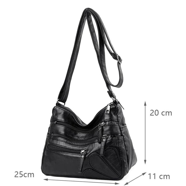 Bolsa Transversal Feminina em Couro Genuíno Shop 360 Graus 🔥🔥