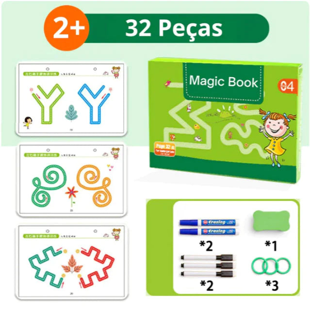 Caderno Magic Book de Desenho e Traço Infantil Shop 360 Graus!🔥