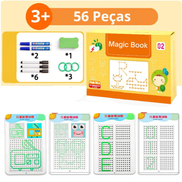 Caderno Magic Book de Desenho e Traço Infantil Shop 360 Graus!🔥