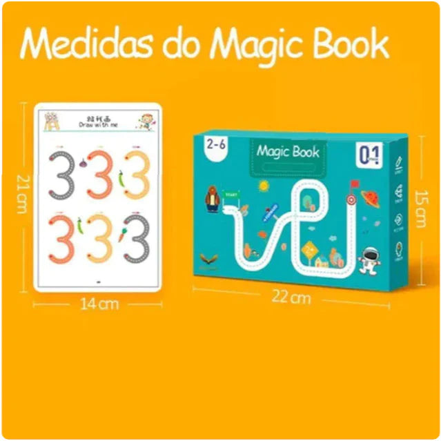 Caderno Magic Book de Desenho e Traço Infantil Shop 360 Graus!🔥