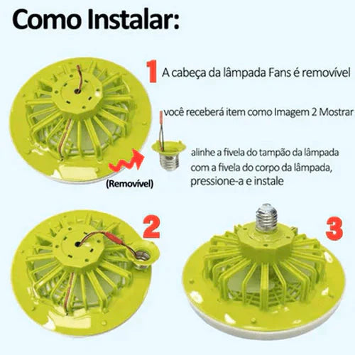 Ventilador com Luminária LED FanMaster Premium - Shop 360 Graus 🔥